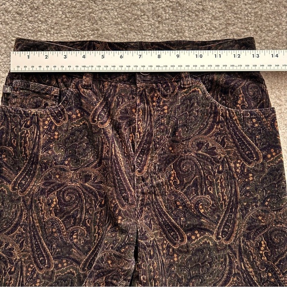 Lauren Ralph Lauren Corduroy Paisley Vintage Pants - Picture 11 of 11